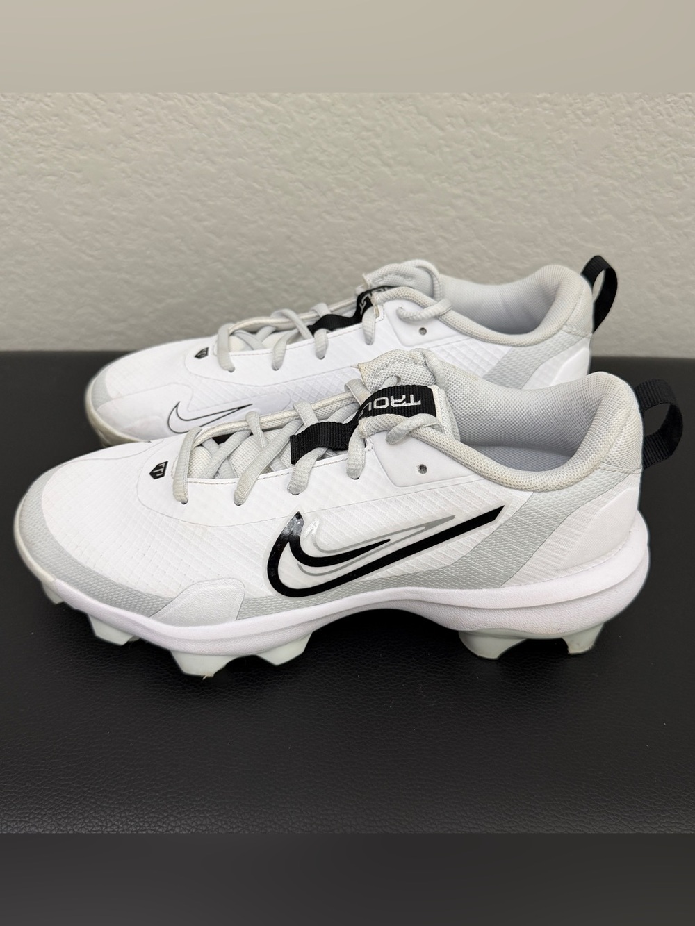 Nike Force Trout 9 Pro MCS Molded Baseball Cleats White/Black platinum size 6Y